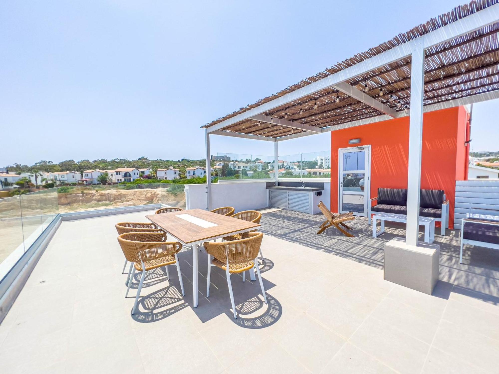 Geo Panoramic Villa +Pool +Game Room +Gym 普罗塔拉斯 外观 照片