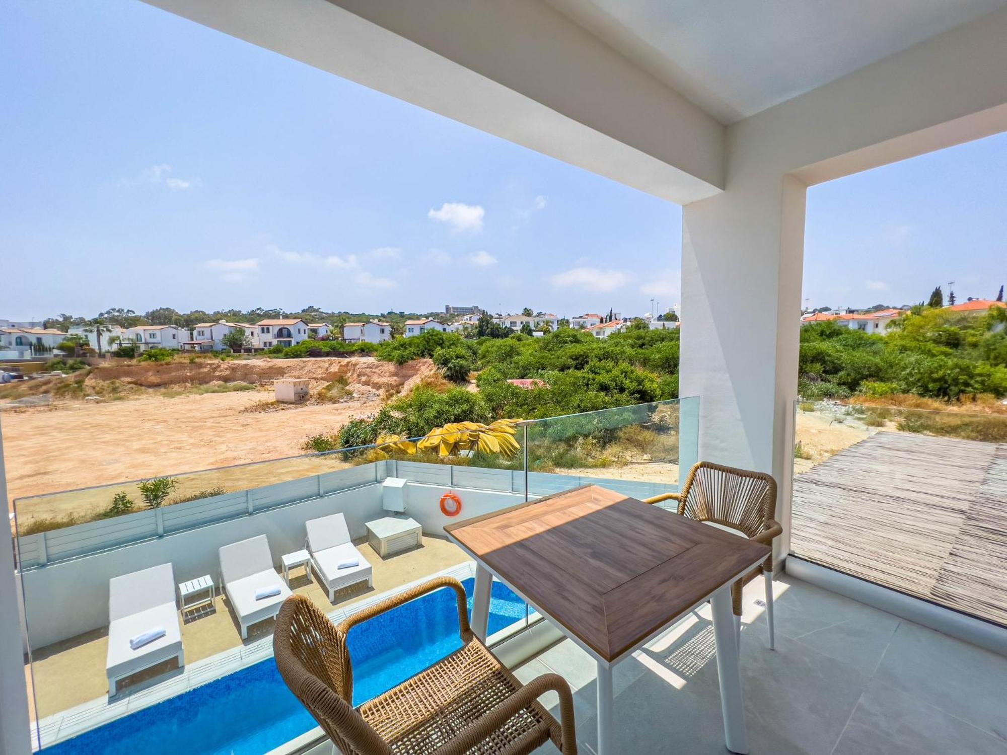 Geo Panoramic Villa +Pool +Game Room +Gym 普罗塔拉斯 外观 照片