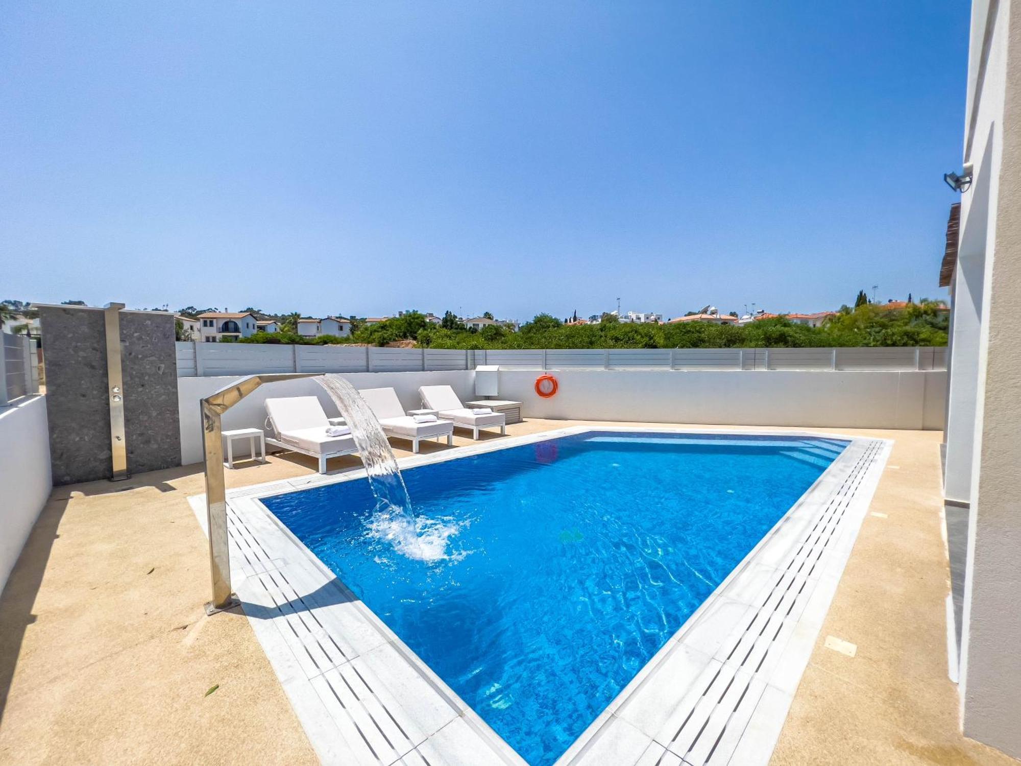 Geo Panoramic Villa +Pool +Game Room +Gym 普罗塔拉斯 外观 照片